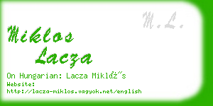 miklos lacza business card